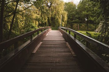 Holzbrücke am Emder Stadtgraben