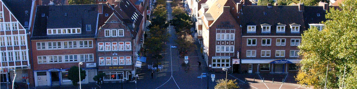 Blick auf die Große Strasse beim Otto Huus